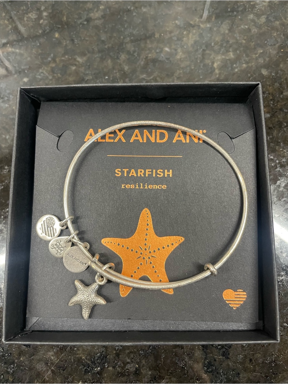Alex and Ani Silver Starfish Bangle Bracelet
